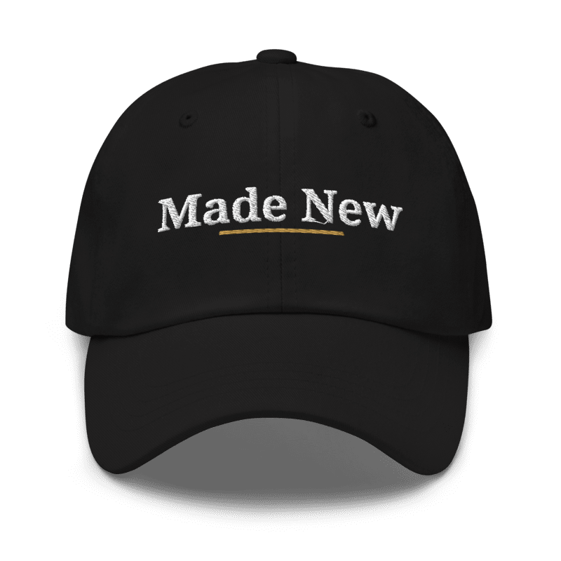 Made New Embroidered Hat in Black, front