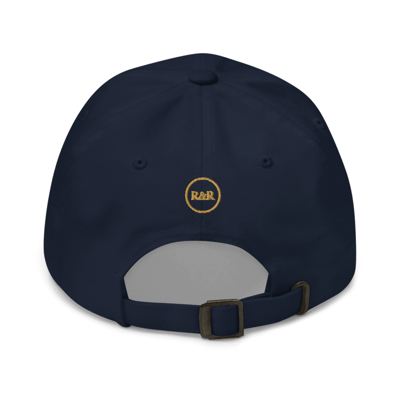 Made New Embroidered Hat in Navy, back with R&R mark