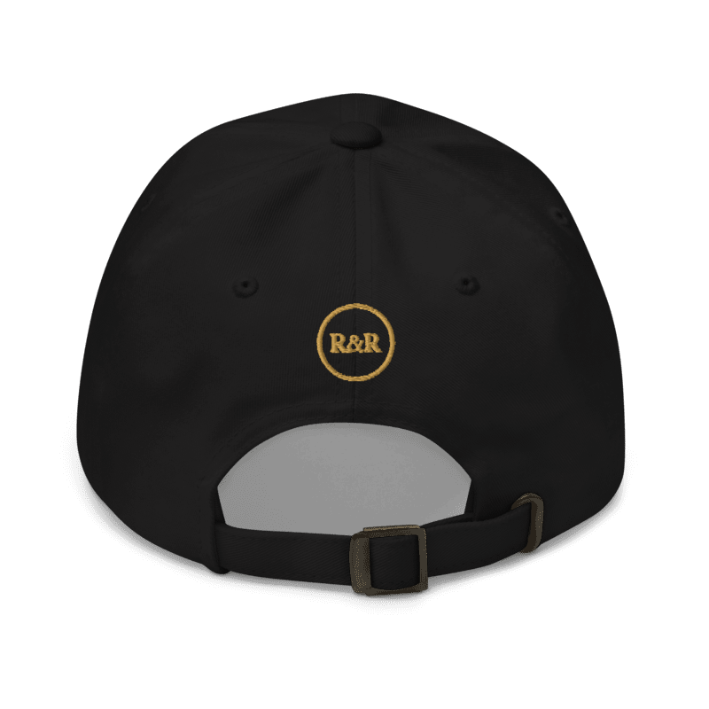 Walk by Faith Embroidered Hat in Black, back with R&R mark
