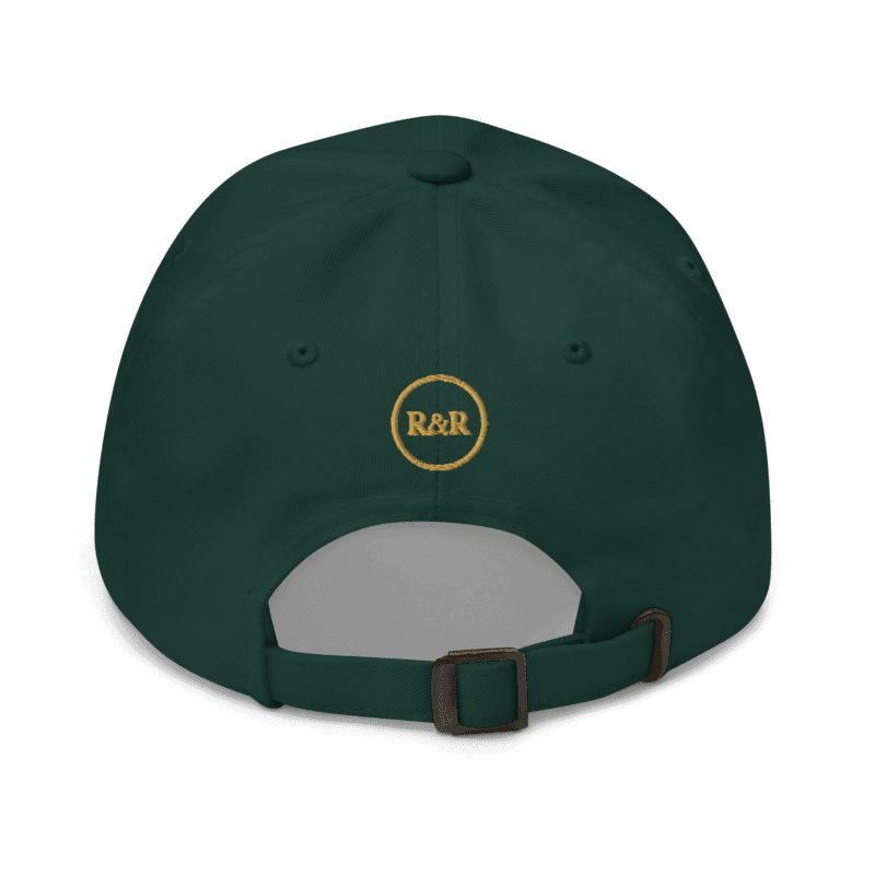 Walk by Faith Embroidered Hat in Spruce, back with R&R mark