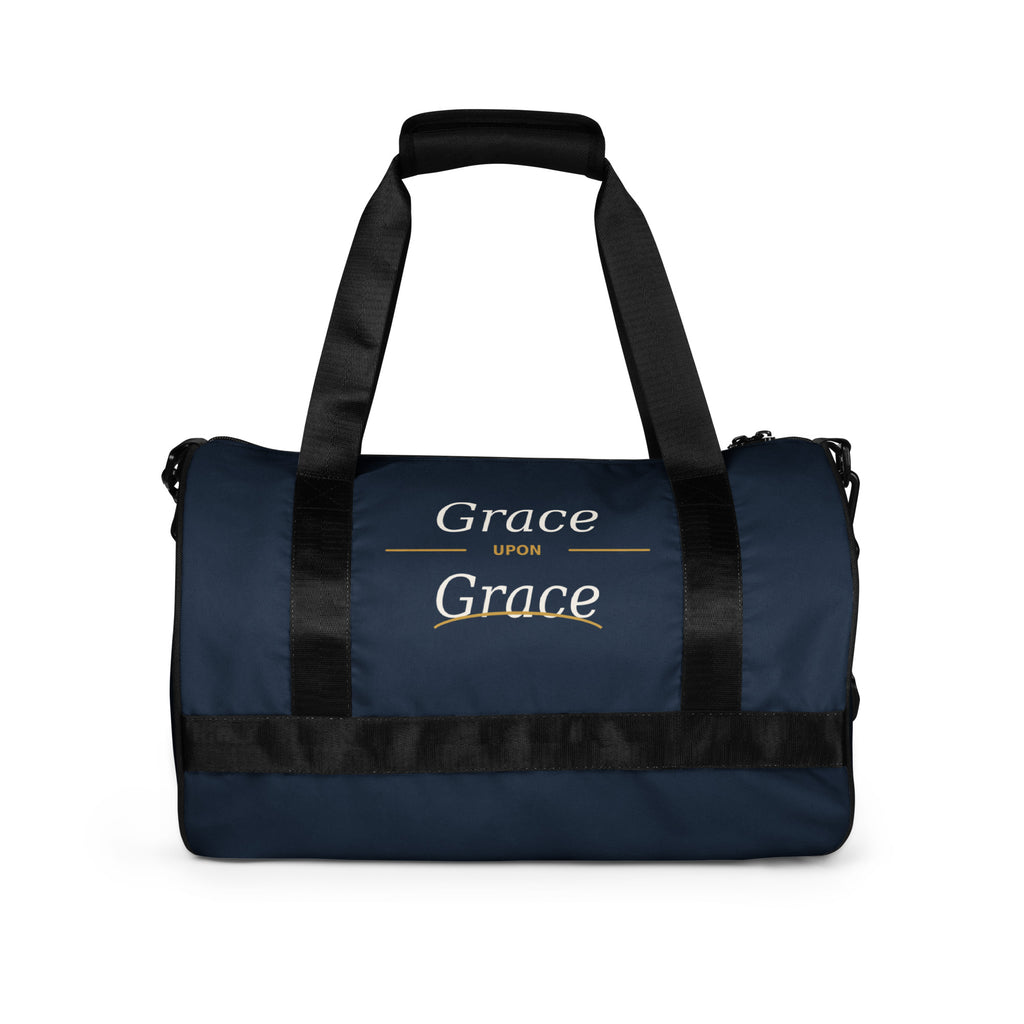 Grace Upon Grace Gym Bag – All-Over Print Gym Bag, back view