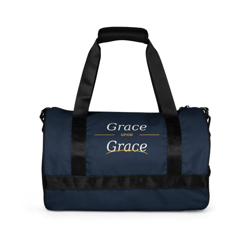 Grace Upon Grace Gym Bag – All-Over Print Gym Bag, back view
