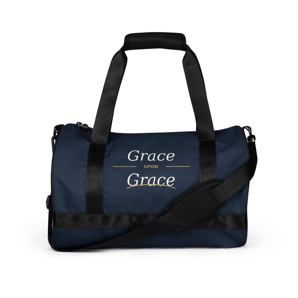 Grace Upon Grace Gym Bag – All-Over Print Gym Bag, front view