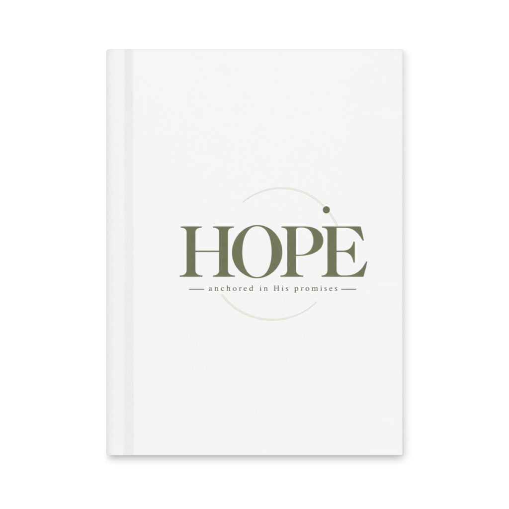 Hope — Anchored in His Promises Journal in White, Front