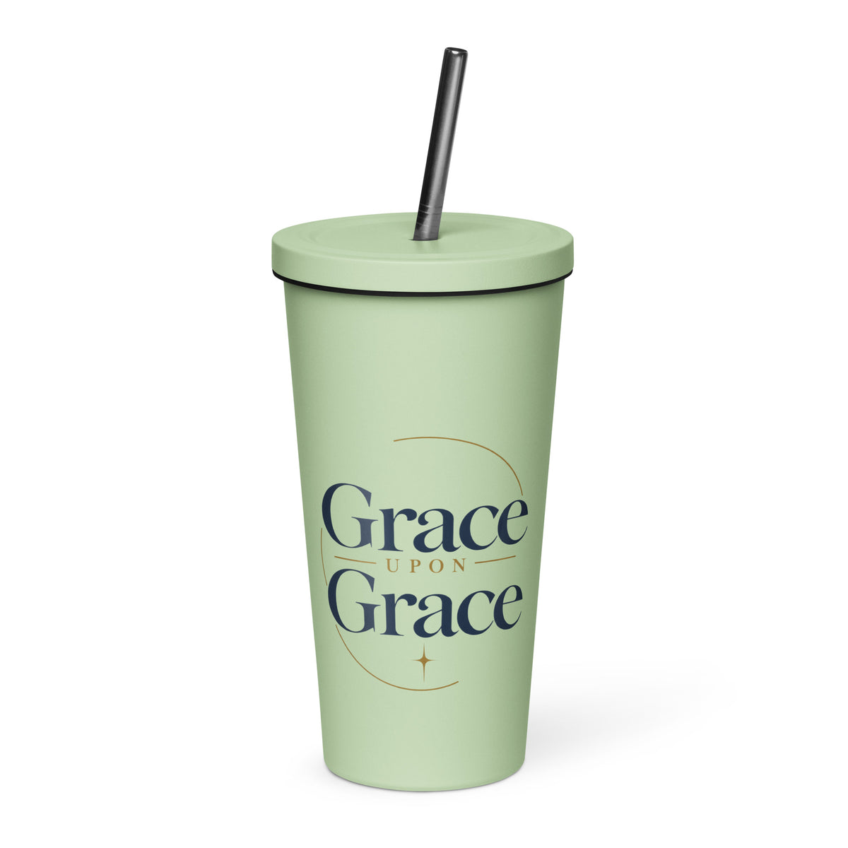 Grace — Grace Upon Grace Tumbler in Mint, 20 oz, Front