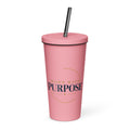 Purpose — Worn With Purpose Tumbler in Pink, 20 oz, Front