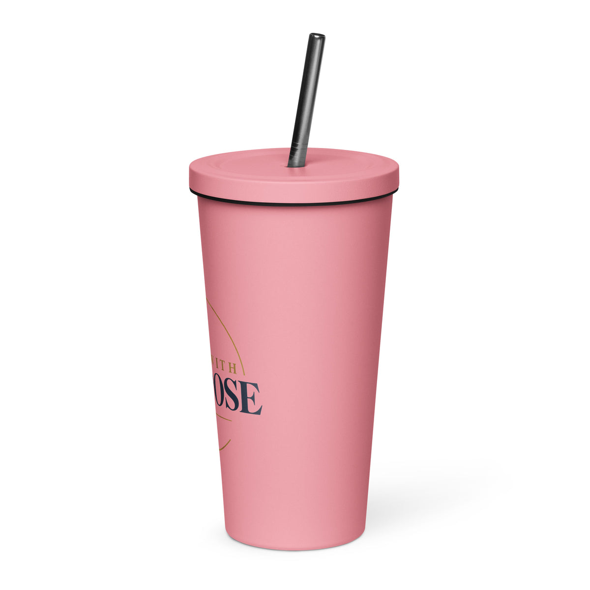 Purpose — Worn With Purpose Tumbler in Pink, 20 oz, Left