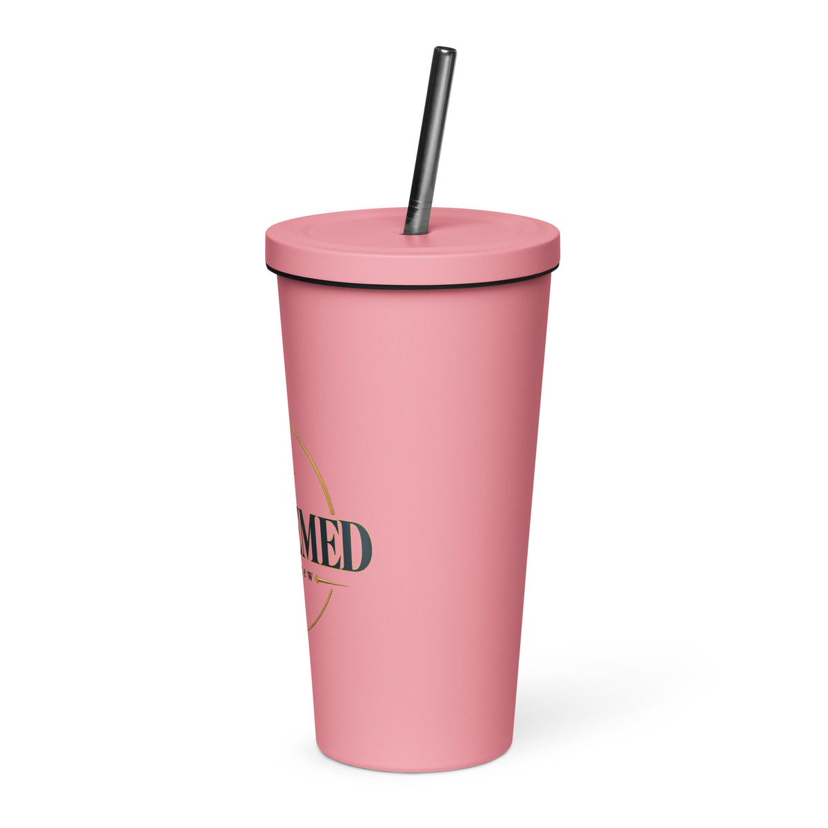 Redeemed — Made New Tumbler in Pink, 20 oz, Left