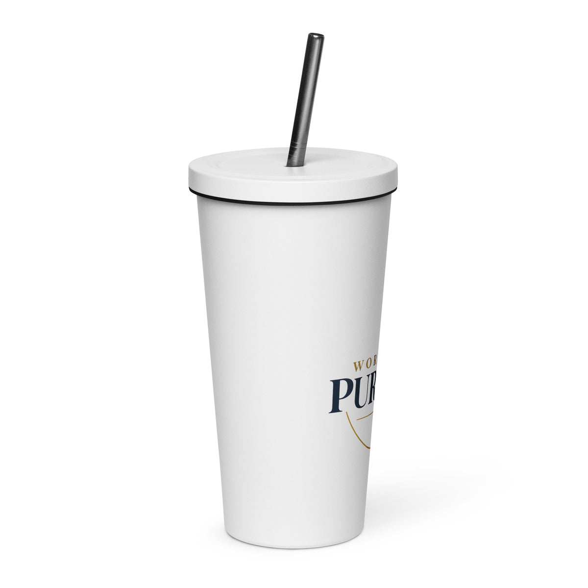 Purpose — Worn With Purpose Tumbler in White, 20 oz, Right