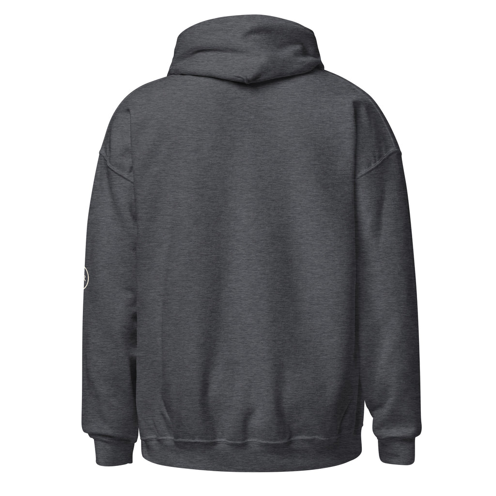 Purpose — Walk by Faith Hoodie in Dark Heather, Back