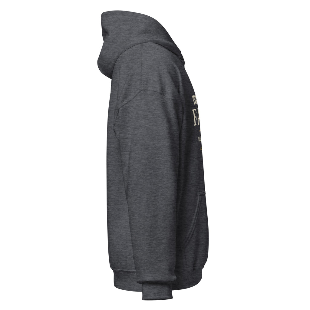 Purpose — Walk by Faith Hoodie in Dark Heather, Right