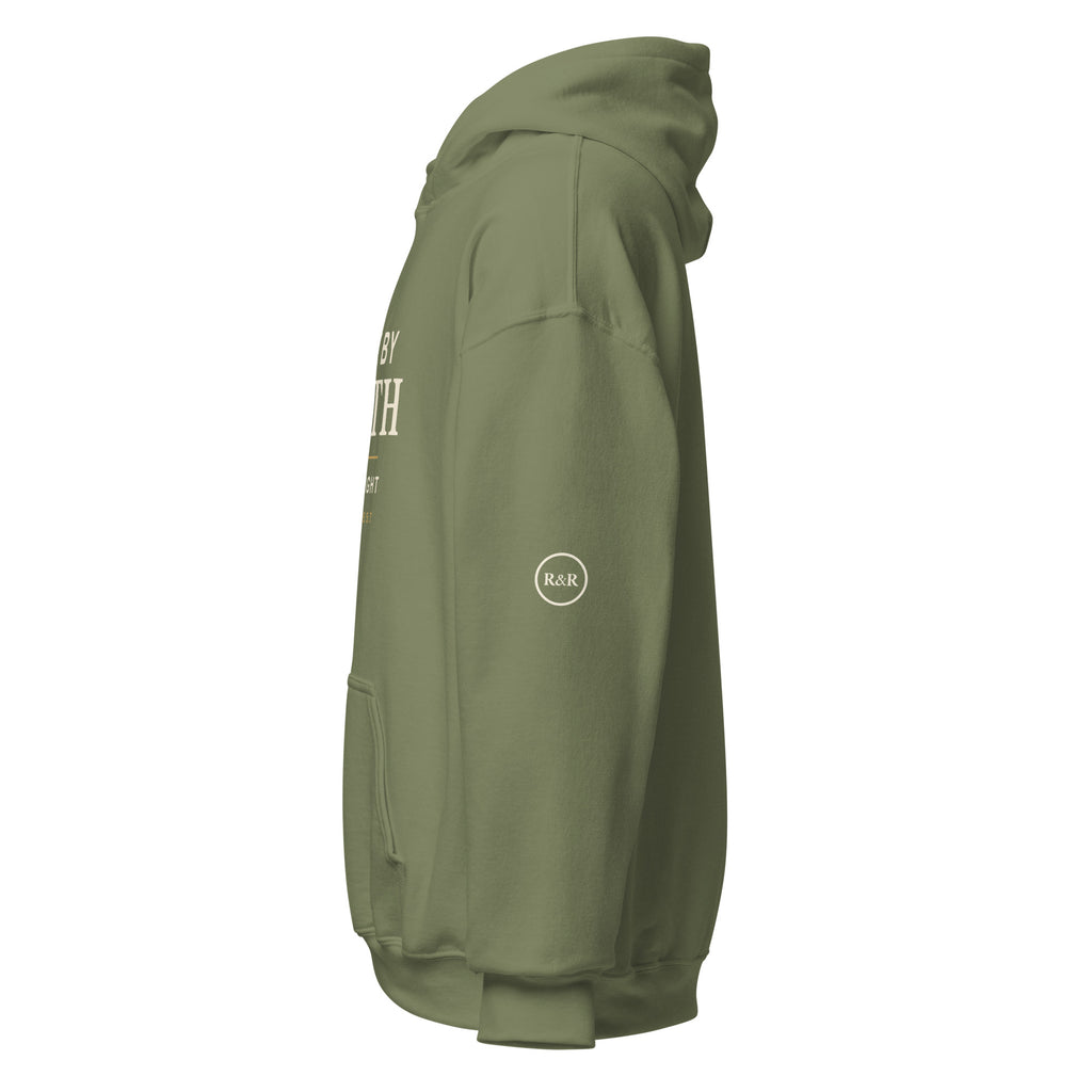 Purpose — Walk by Faith Hoodie in Military Green, Left