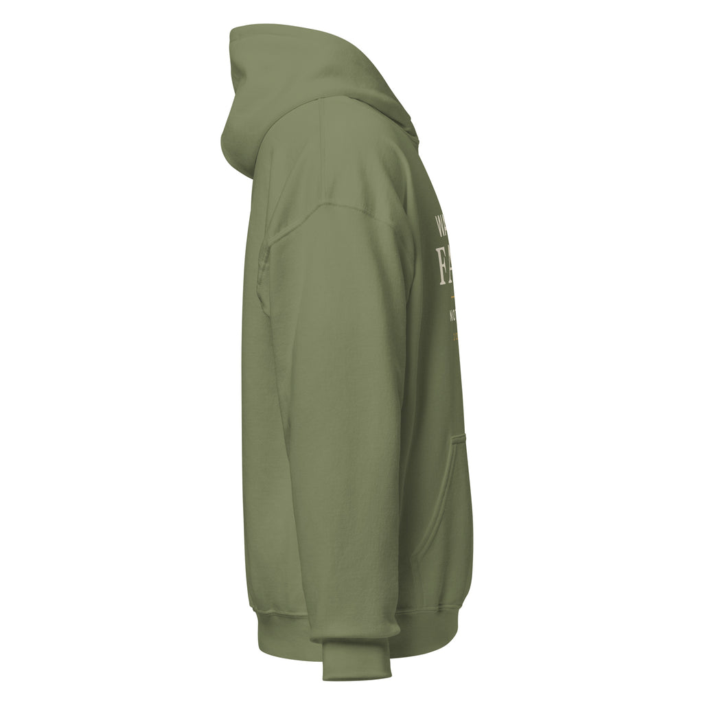 Purpose — Walk by Faith Hoodie in Military Green, Right