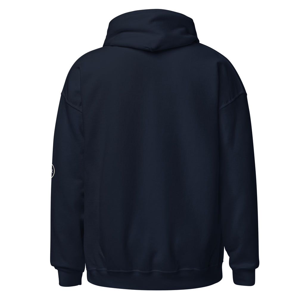 Purpose — Walk by Faith Hoodie in Navy, Back