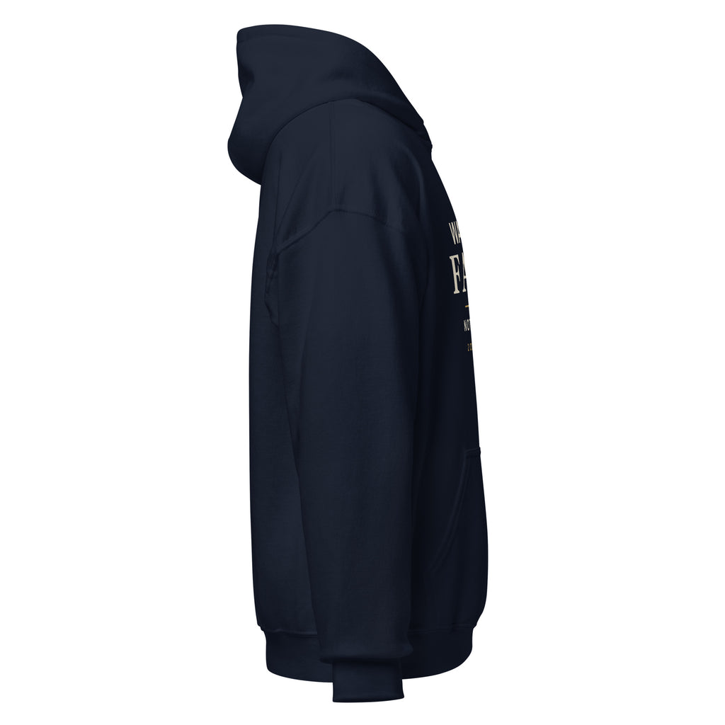Purpose — Walk by Faith Hoodie in Navy, Right
