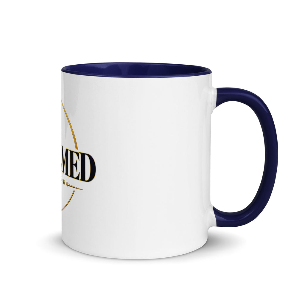 Redeemed — Made New Mug in Dark Blue, 11 oz, Right