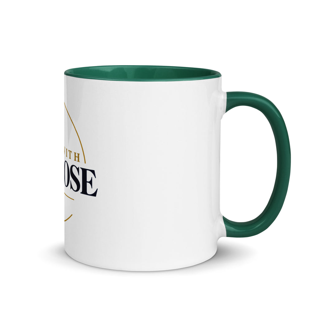 Purpose — Worn With Purpose Mug in Dark Green, 11 oz, Right