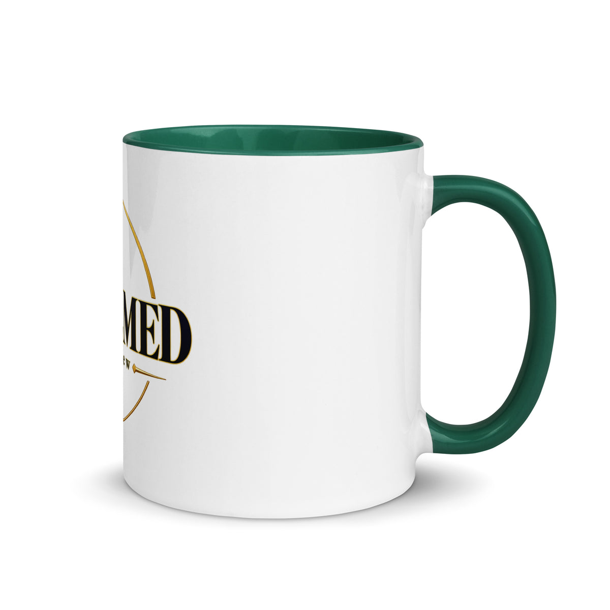 Redeemed — Made New Mug in Dark Green, 11 oz, Right