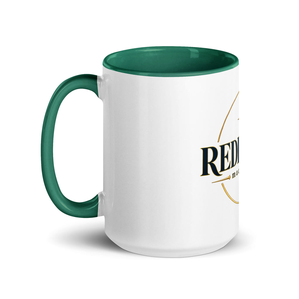 Redeemed — Made New Mug in Dark Green, 15 oz, Left